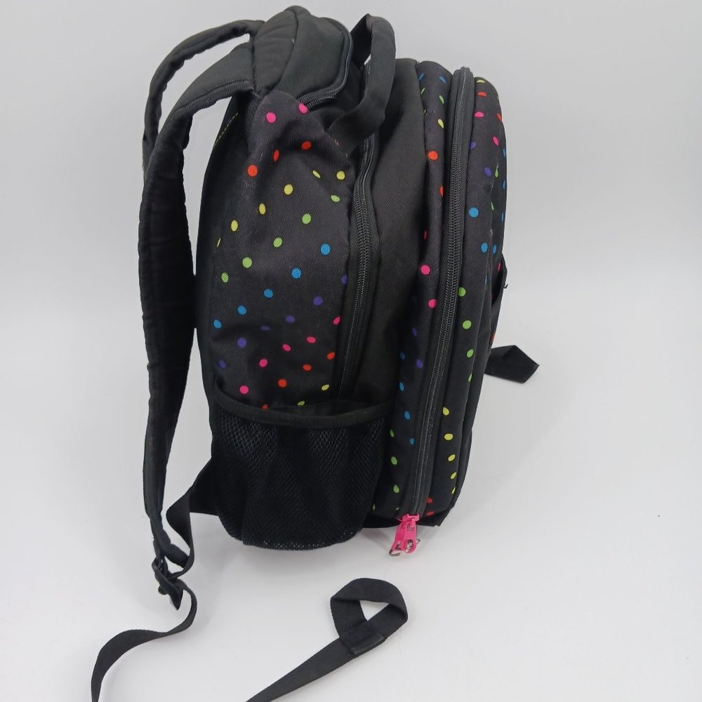 ADIDAS BLACK COLORFUL POLKA DOT BACKPACK - Picture 5 of 16